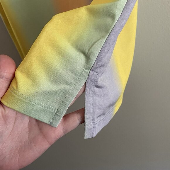 Jamie Sadock Women M Golf Athletic Stratus Ombre Striped Sleeveless 1/4 Zip Top - Picture 5 of 14